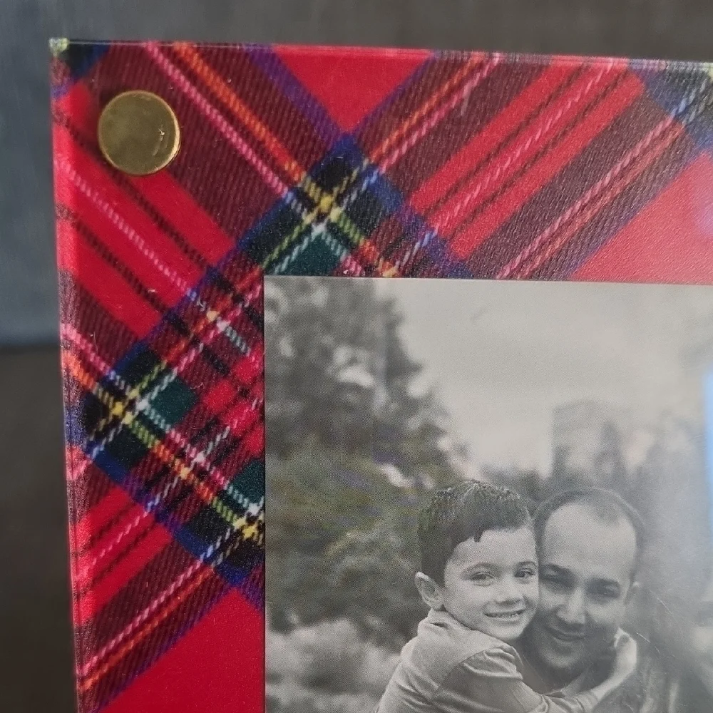 Mud Pie Red Plaid Photo Frame, 